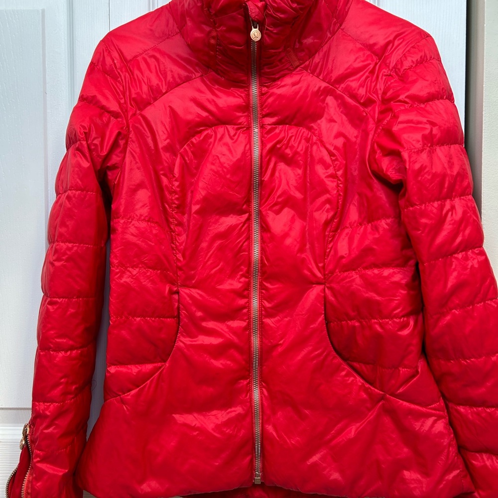 Rare Lululemon Puffy Jacket with frilly sleeve details.